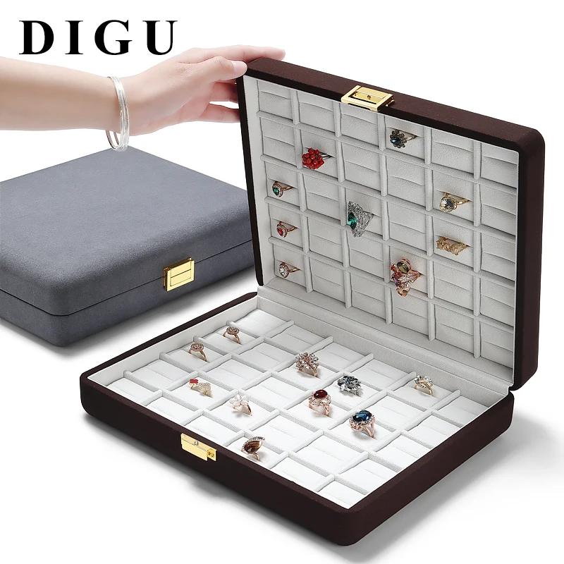 N Luxury Custom Ring Pendant Packing Microfiber Jewelry Box with Inside Pad Set Gift Box