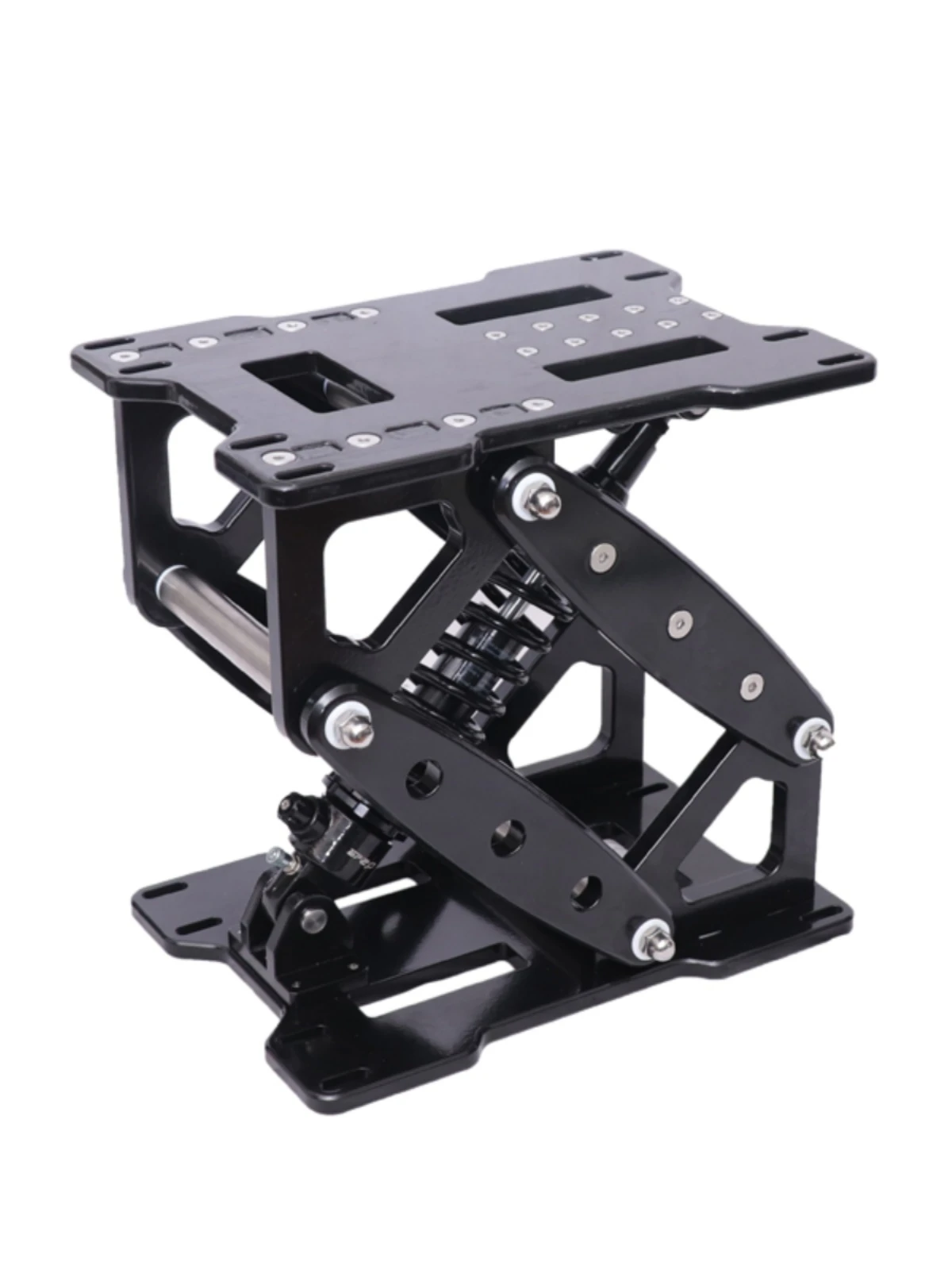 

Seat Manual Lifting Leg RV Ship Yacht Seat Aluminum Alloy Base Plate Bracket Black Square Support