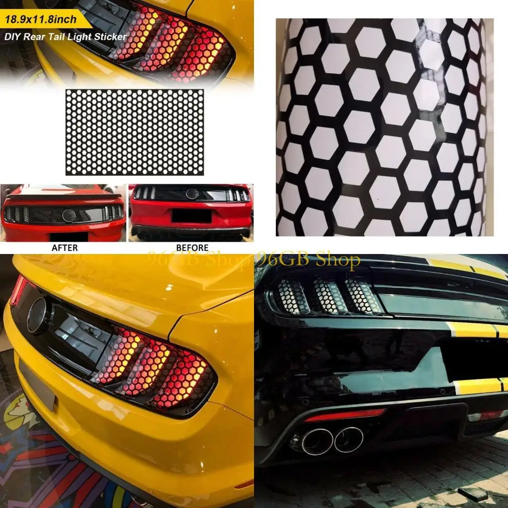 

96 ГБ Универсальный автомобиль задний хвостовой лампы наклейки с сотовыми наклейками модификация наклейка