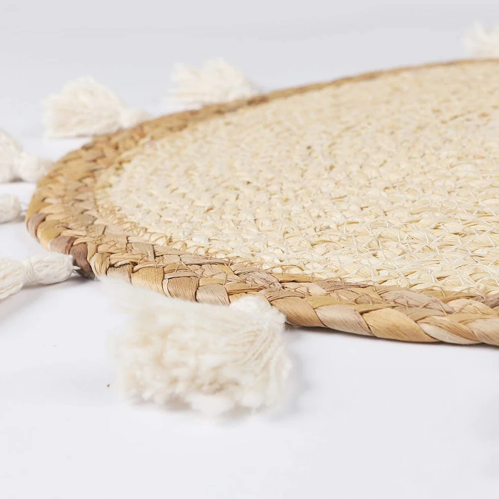 AT05-Woven Basket Wall Decoration Woven Basket Wall Decor Wicker Wall Wall Hanging Small Macrame Boho Wall Art Home Decor