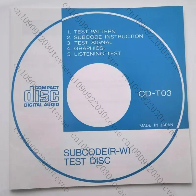 

ТЕСТ-ДИСК SUBCODE CD-T03 ГРАФИЧЕСКИЙ МОДЕМ, полная ЦИФРОВОЙ источник записи широкого спектра испытательных сигналов (1 Гц до 22,049 кГц)