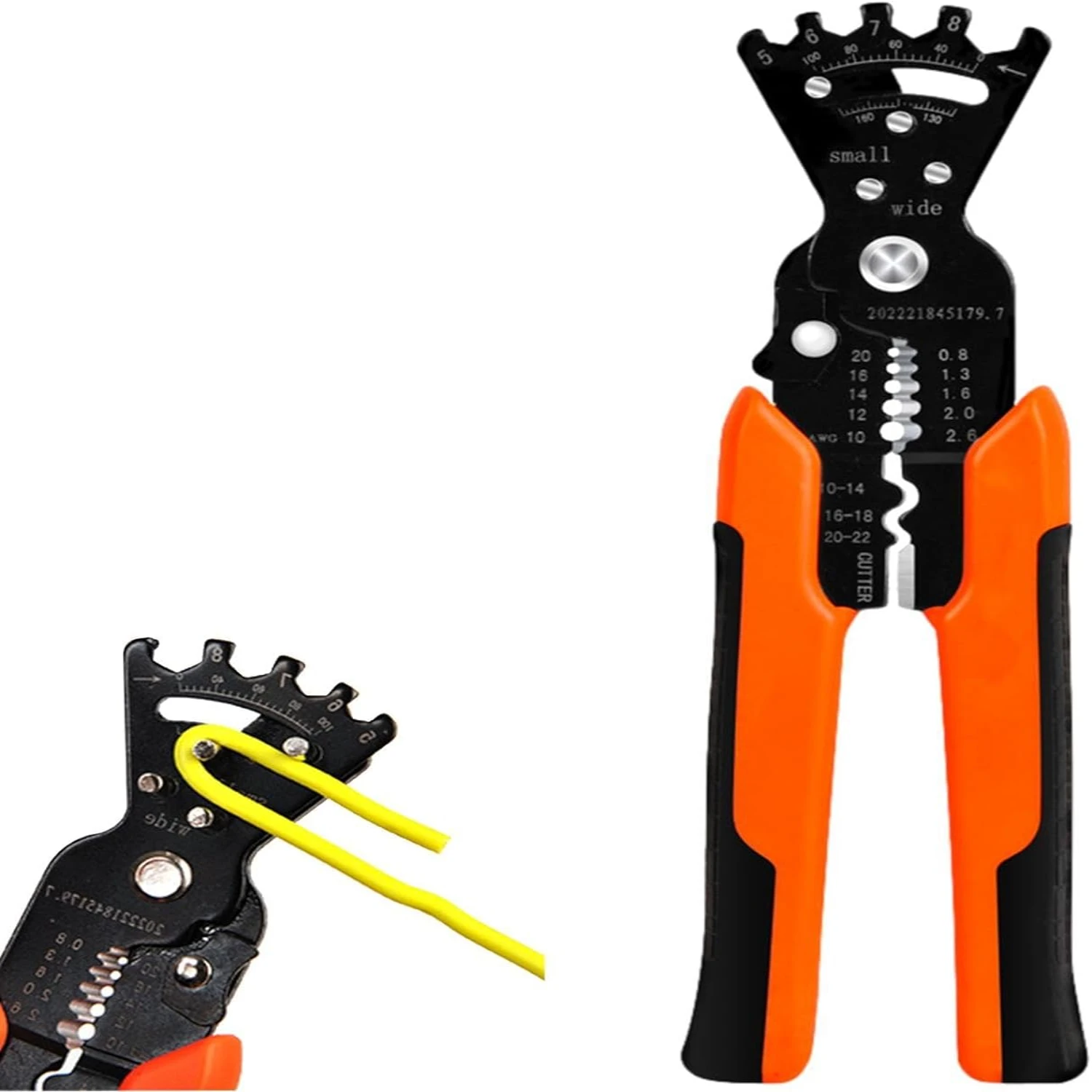 Versatile Portable Orange Wire Stripper Tool - Essential Multifunctional Equipment for Efficient Stripping, Cutting, and Crimpin