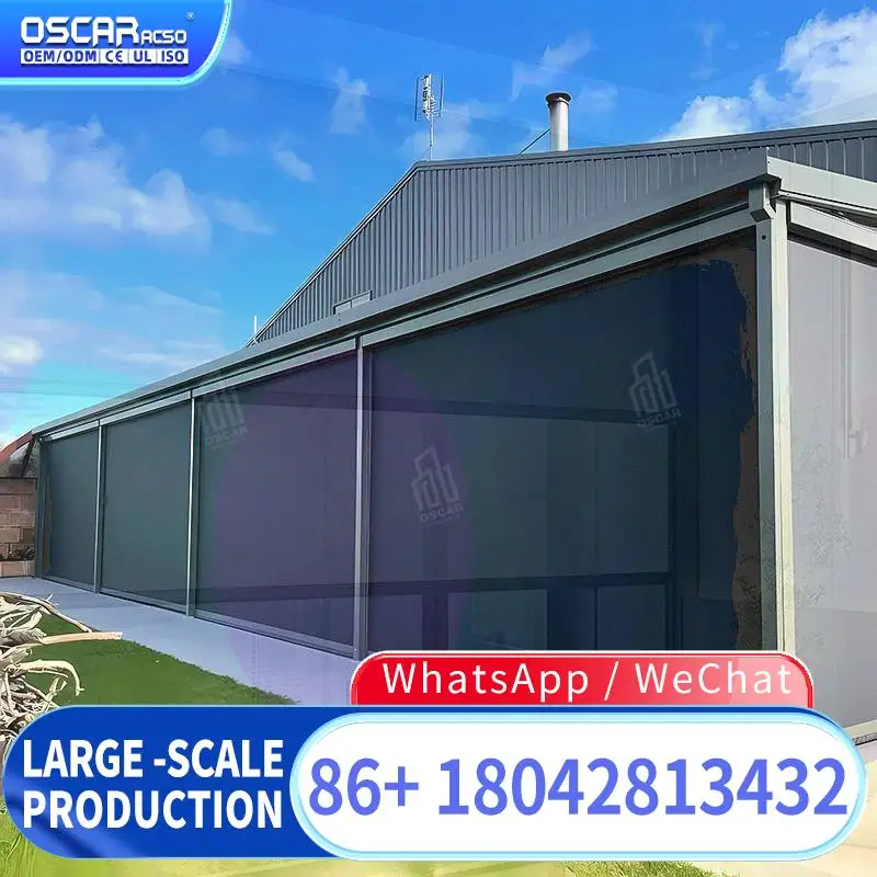 

Intelligent Outdoor Electric Roller Blinds Modern Windproof Rainproof Screen for Patio Balcony Garden Rolling shutter