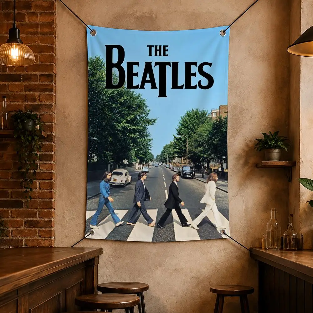 Music-Classic British Psychedelic Rock The Beatles Flags Flag for Bedroom Garage Home Bar Gaming Room Dorm Wall Decor Gift