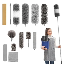 2023 Telescopic Cleaning Duster Brush Extended Long Crevice Spider Web Microfiber Brushes Bendable Household Dust Clean Remover