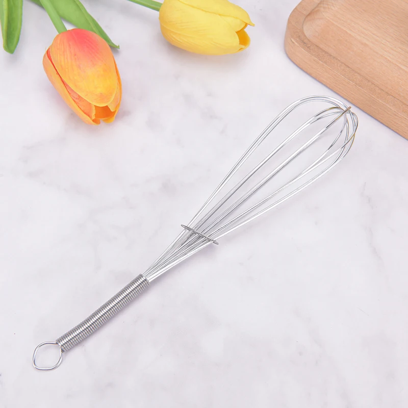 1Pc Rotary Manual Egg Beater Mixer Mini Kitchen Egg Whisk Bake Tool Egg Agitator Matel Eco-Friendly Egg Mixer