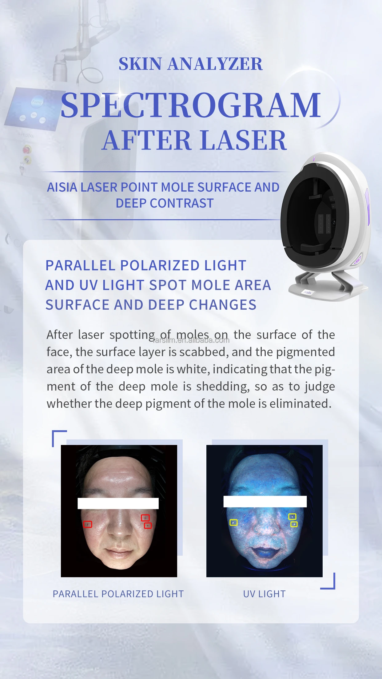 3D Digital Analyzer Skin Detective Machine AISIA New Arrival Updated Technology Acne Pigment Moisture Sensitive Analysis Device