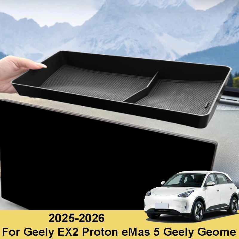 

For Geely EX2 Proton eMas 5 Geely Geome 2025 2026 Car Storage Box Behind Central Navigation Screen Interior Accessories