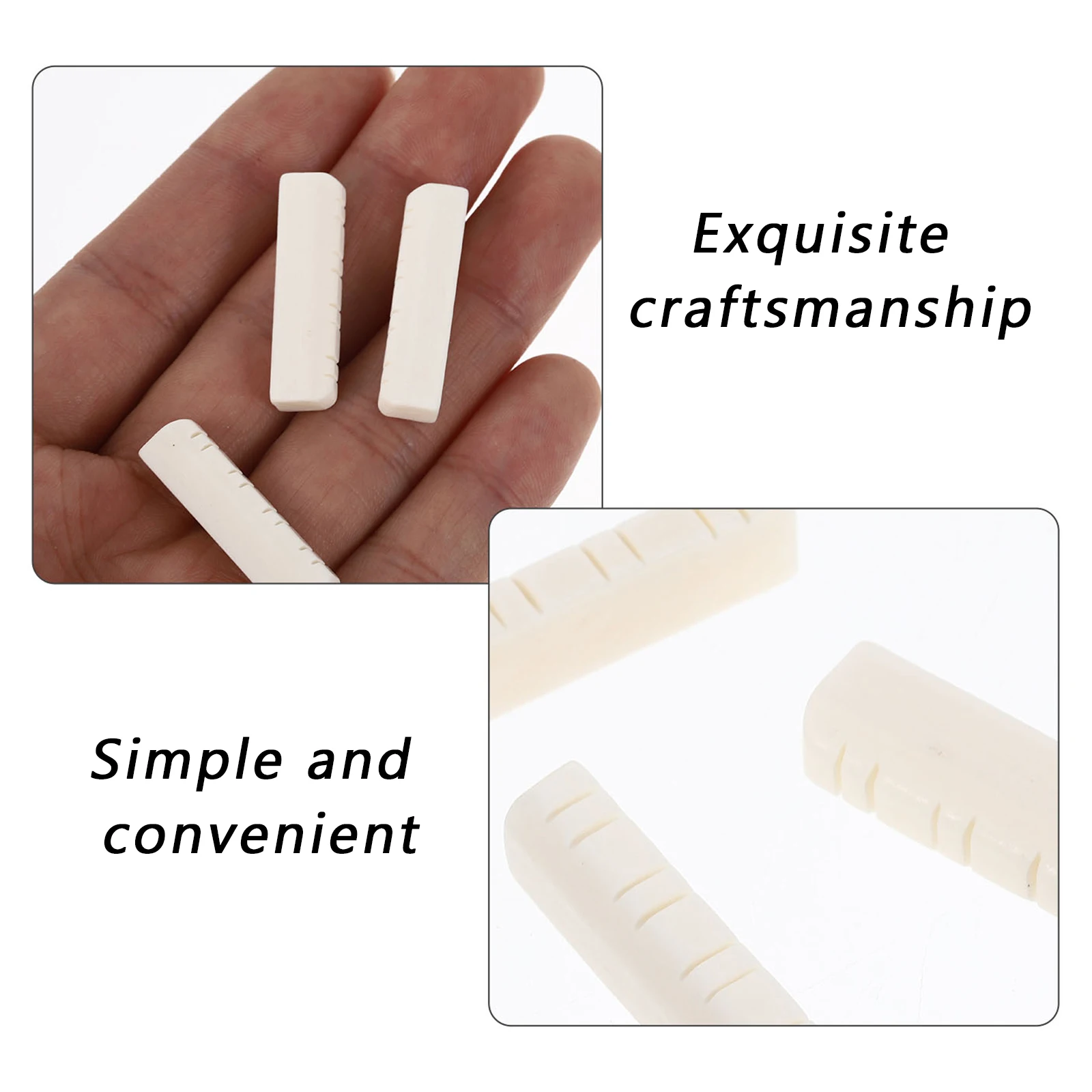 

3 Pcs Nut Music Rest Pillow Mandolin Part Accessory Accessories White Guitar Neck Holder