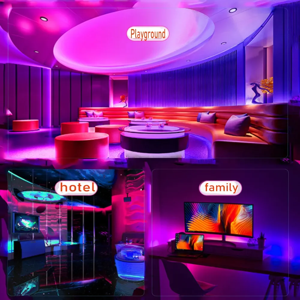 LED USB Light Bar 1/ 2 /3 /5M Color-changing RGB Flexible Light Bar 3 Buttons Children's Playroom Home TV Backlight Decoration I