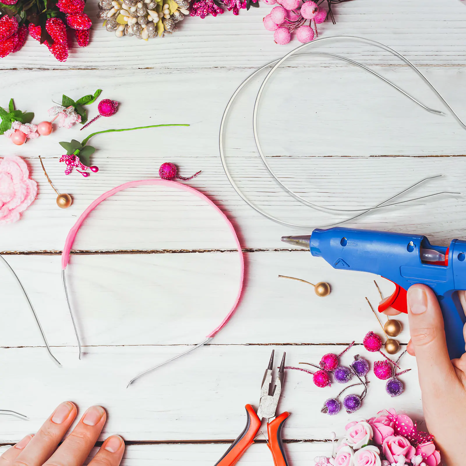 

10Pcs Metal Headband Stainless Steel Headbands for Women DIY Flexible Hairband for Sports Party Casual Use