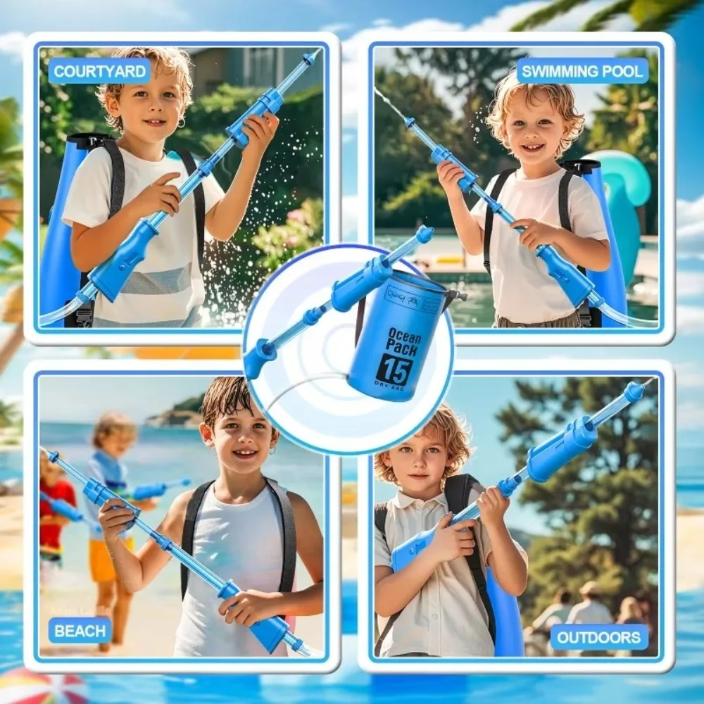 夏用水鉄砲ツール-プルタイプ-大容量バックパック-水遊び-長距離噴射-15l-ウォータースプラッシュプル
