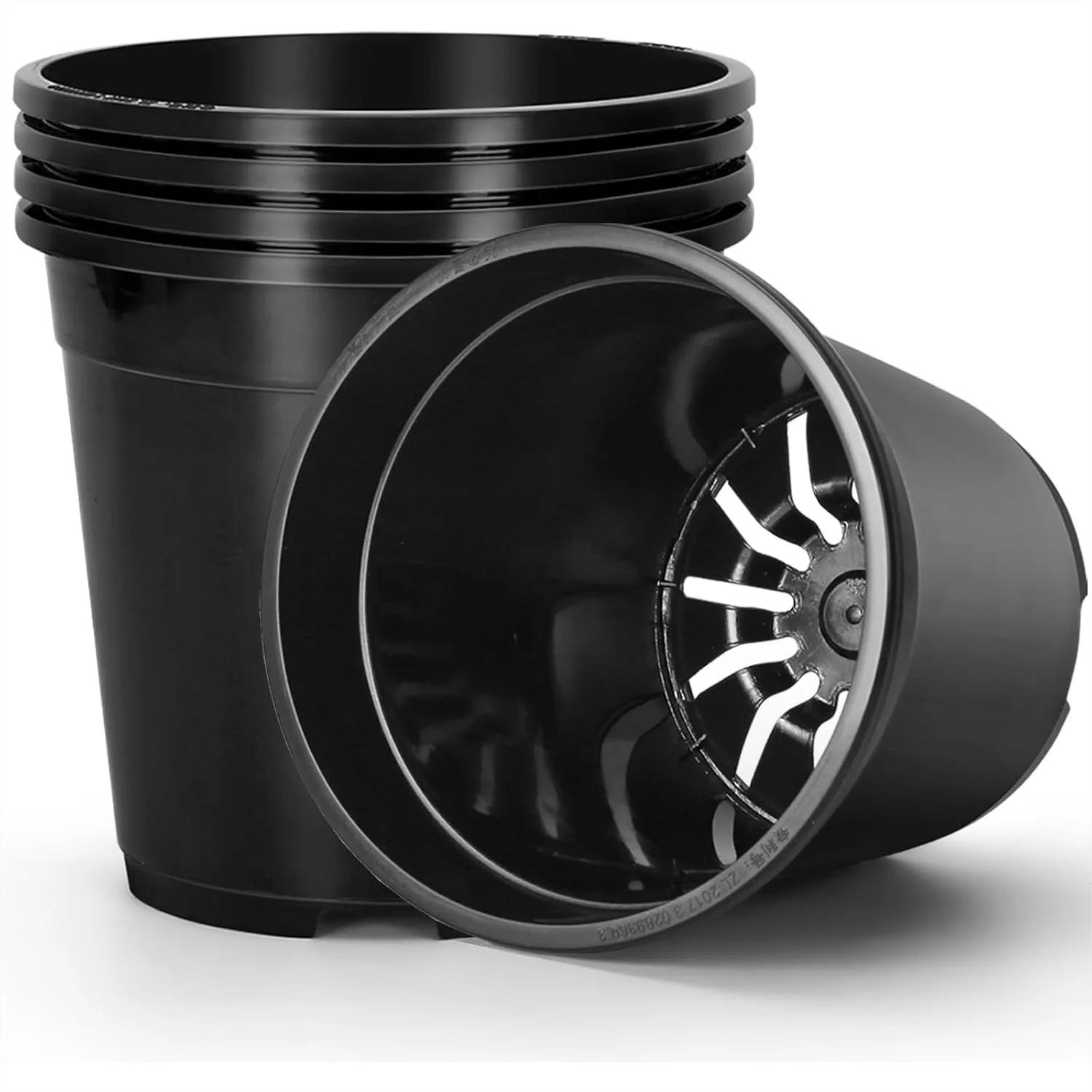 

5 Gallon Nursery Pots for Plants with Drainage Holes, 11.8 Inch Sturdy Plastic Planters for Seedlings, Succulents, Cuttings