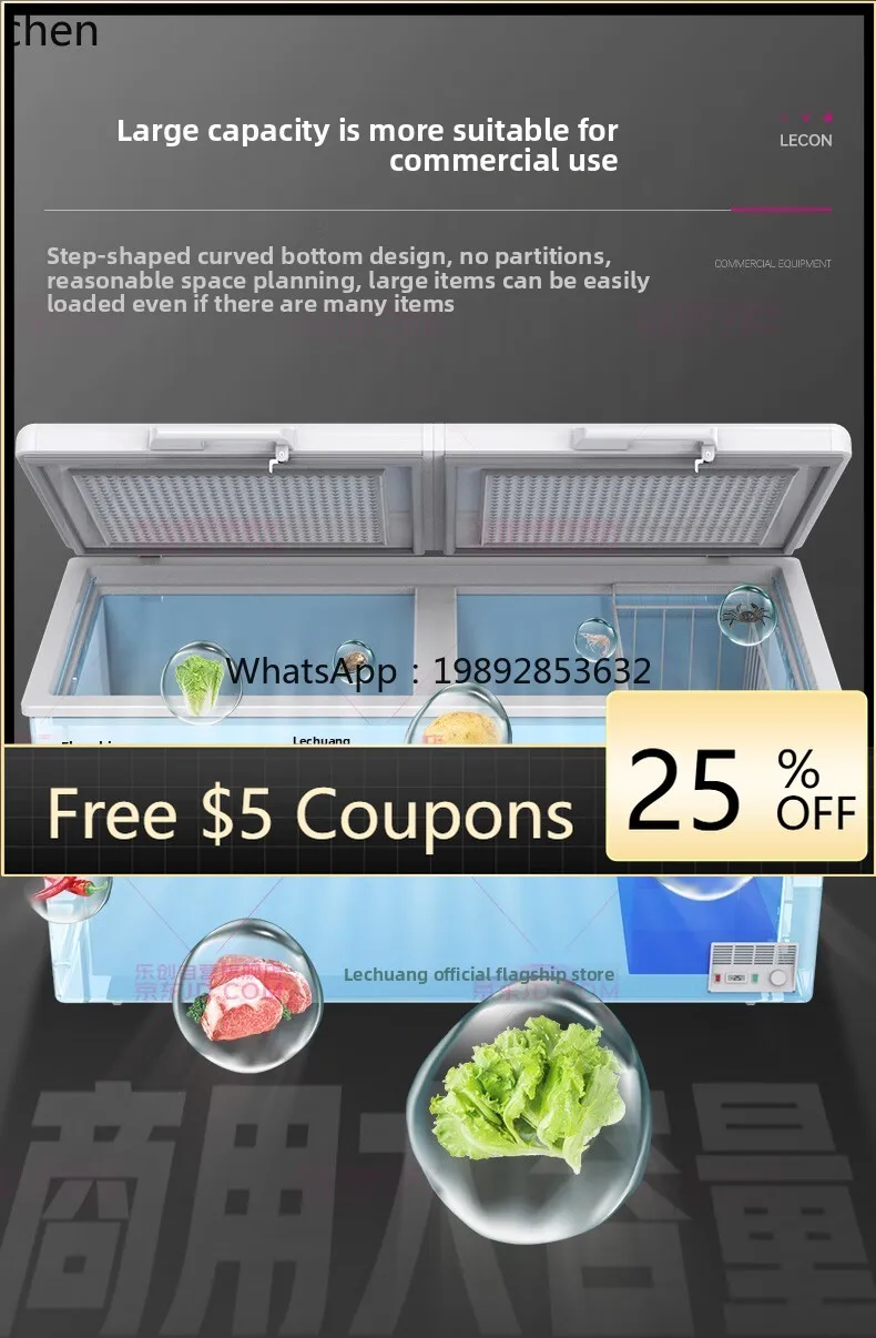 

Морозильная камера ACC горизонтальная однотемпературная для ресторанов, коммерческая, быстрозамораживающая, большой емкости