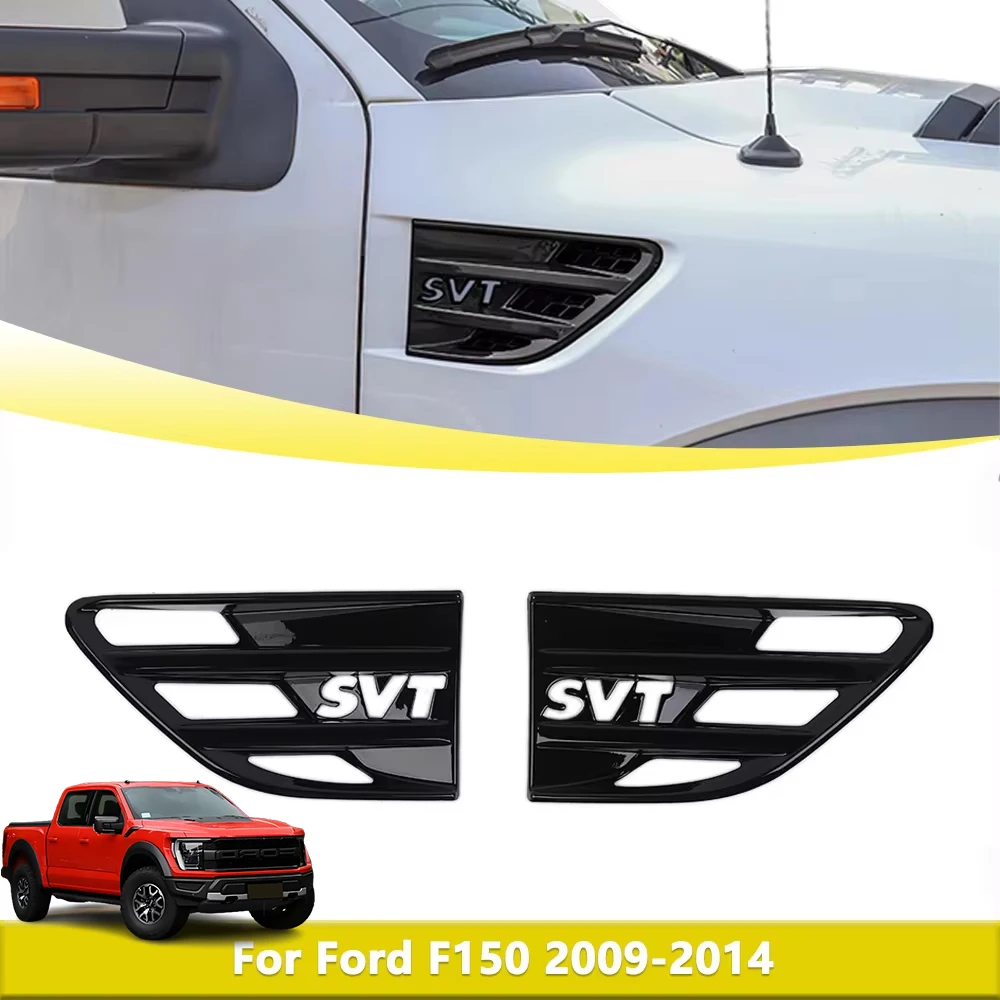 

Car Side Fender Vent Panel Decoration Cover Trim for Ford F150 Raptor 2009 2010-2014 Exterior Mouldings Car Styling Accessories