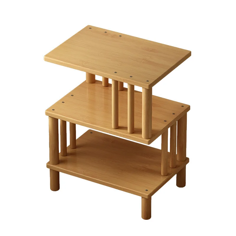 Multi-layer bedroom bedside table modern simple cream wind bedside bookshelf shelf living room sofa side small coffee table