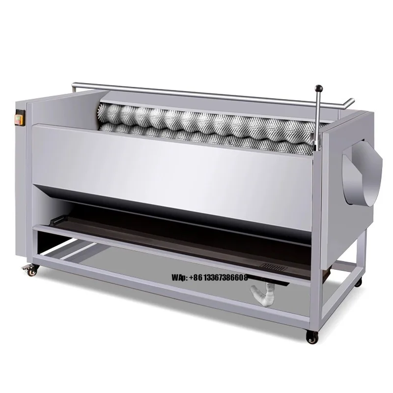 Máquina automática para lavar y pelar patatas fritas, verduras y frutas, comercial, patatas fritas, jengibre, loto, papaya