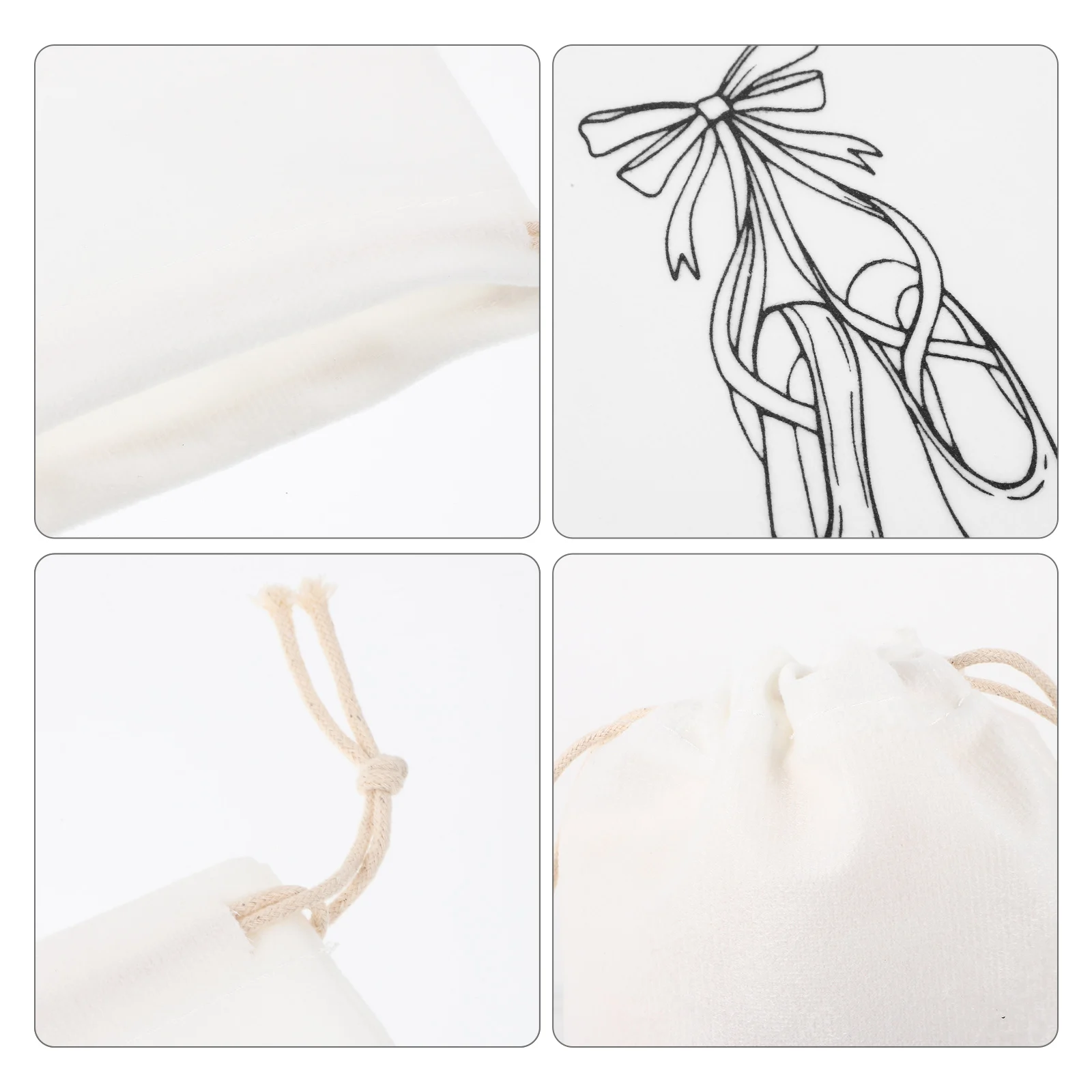 

3pcs Shoes Ballet Shoes Bag For Women Bag Women Girls Dance Shoe Storage Bags Carrying Pouches Lightweight Drawstring Design