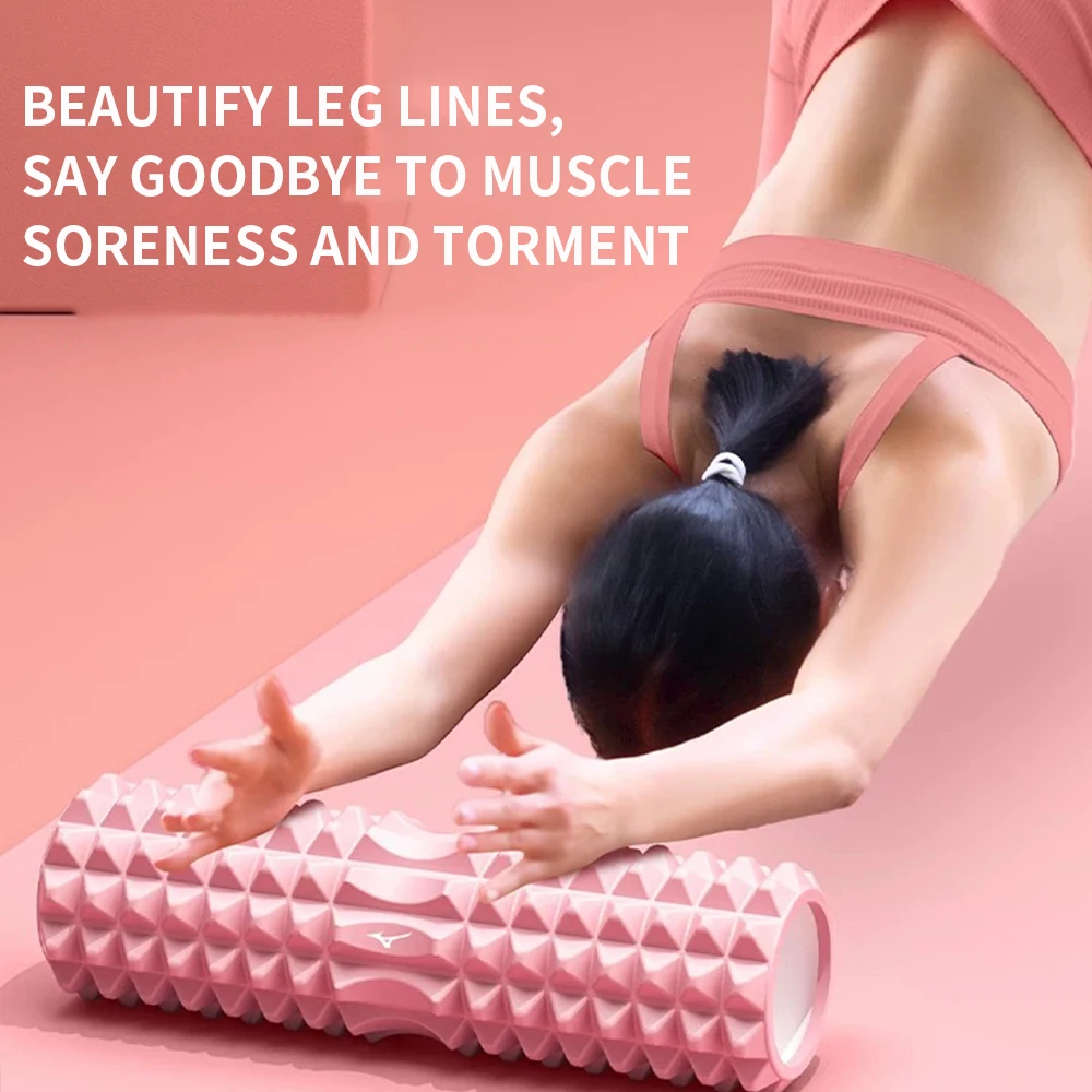 Yoga Fitness Massage Stick Wolf Teeth Design for Muscle Relaxation Calves Thighs Quadriceps Arm Forearm Roller Tool