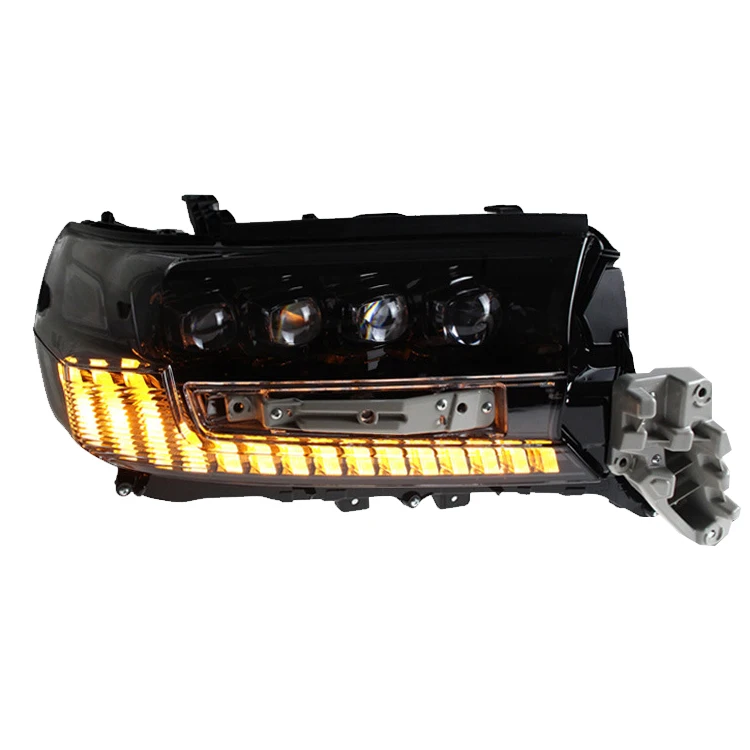 Actualización de matriz LED, conjunto de faro delantero de 4 lentes para Toyota LAND CRUISER Lc200 fj200 2016-2019, lámpara de cabeza plug and play