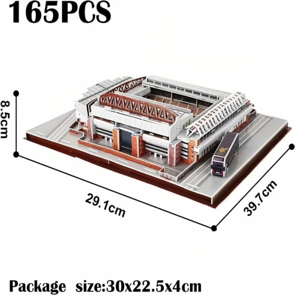 Football Stadium Puzzle 3D Puzzle Soccer Club Venues Paper Model Building Puzzle Kit Soccer Stadium Souvenir Gift Ornament