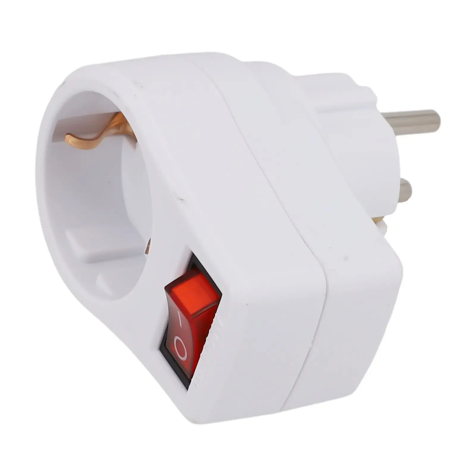 Conversion Plug Socket Outlet Saves Money 250V 16A European Type Flame Retardant PP White With Switch Power Adapter Socket