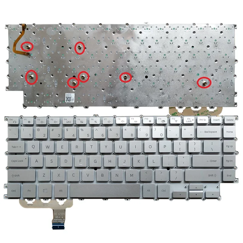 

New Korean US Keyboard For Samsung NP900X5N 900X5N NT900X5T 900X5T NP900X5U NT900X5N White/Silver English KOR