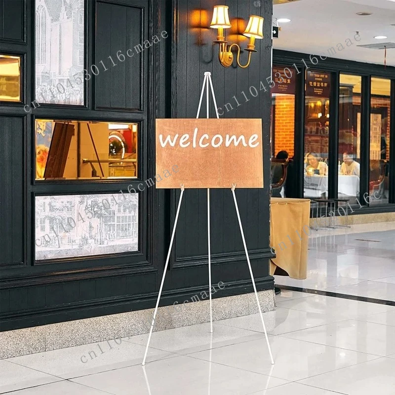 

New 63 Inch High Foldable Portable Poster Stand with White Display for Wedding Logos and Posters