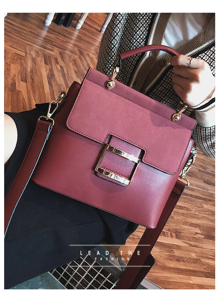 New arrivals ladies solid color fashion handbags Retro style womens crossbody bags simple sacs main femme