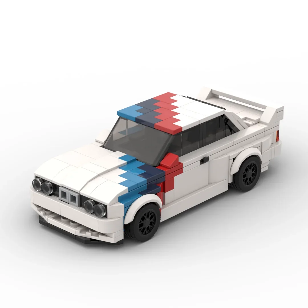 InhawBrick ความเร็ว Moc การวิเคราะห์กีฬา Racing E30 M3 รถ Building Block ผู้ใหญ่อิฐชุดของเล่น