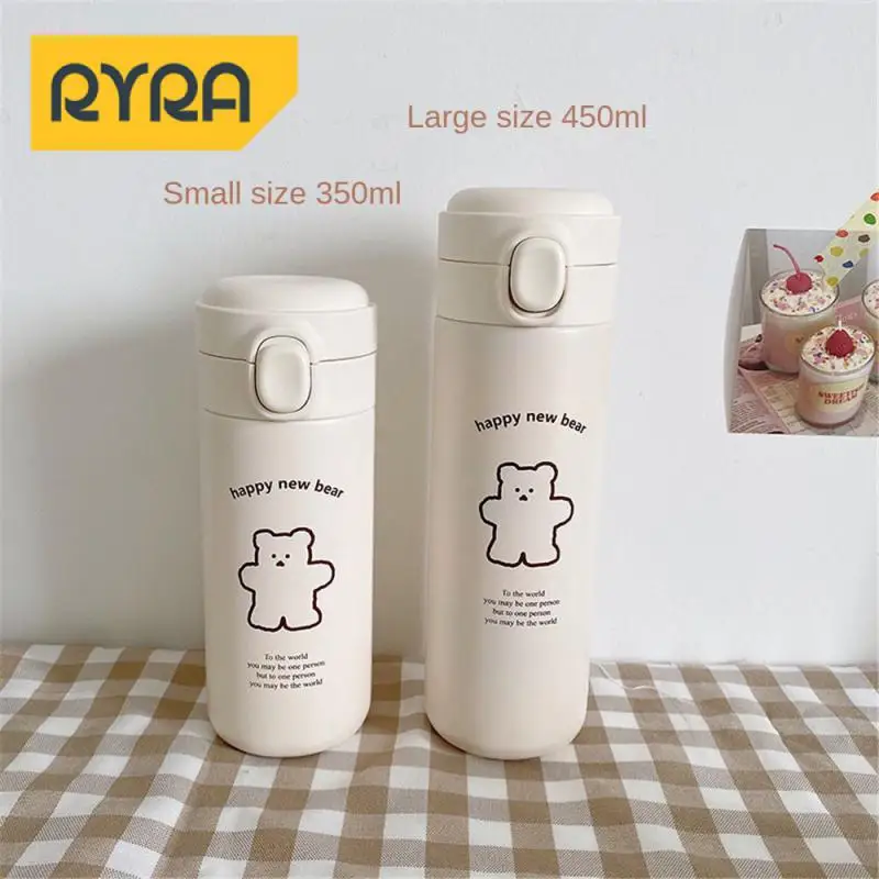 Bear Thermos Cup Innovation And Environmental Protection Easy To Clean Convenient Innovative Travel Accessories Cute Thermos Cup