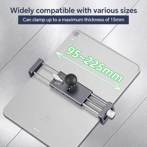 Imagen 2 del producto FANAUE soporte para tableta de bicicleta aleación de aluminio deportes de ciclismo deportes de bicicleta soporte para ipad bicicleta de carretera fija estable antivibración