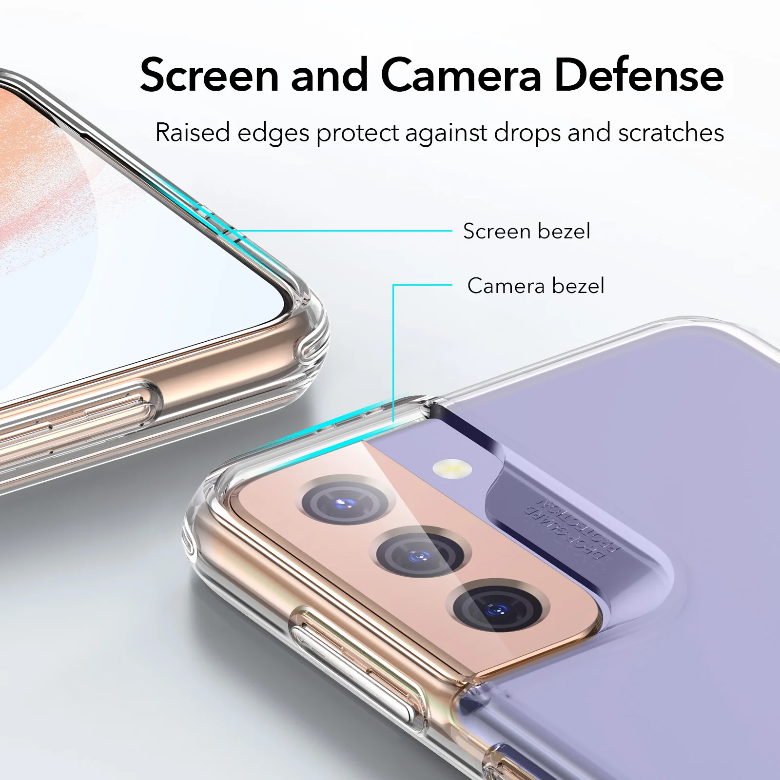 ESR Phone Case for Samsung Galaxy S21/S21 Plus/S21 Ultra 5G Metal Kickstand Steady Case Luxury TPU Back Cover for Galaxy S21