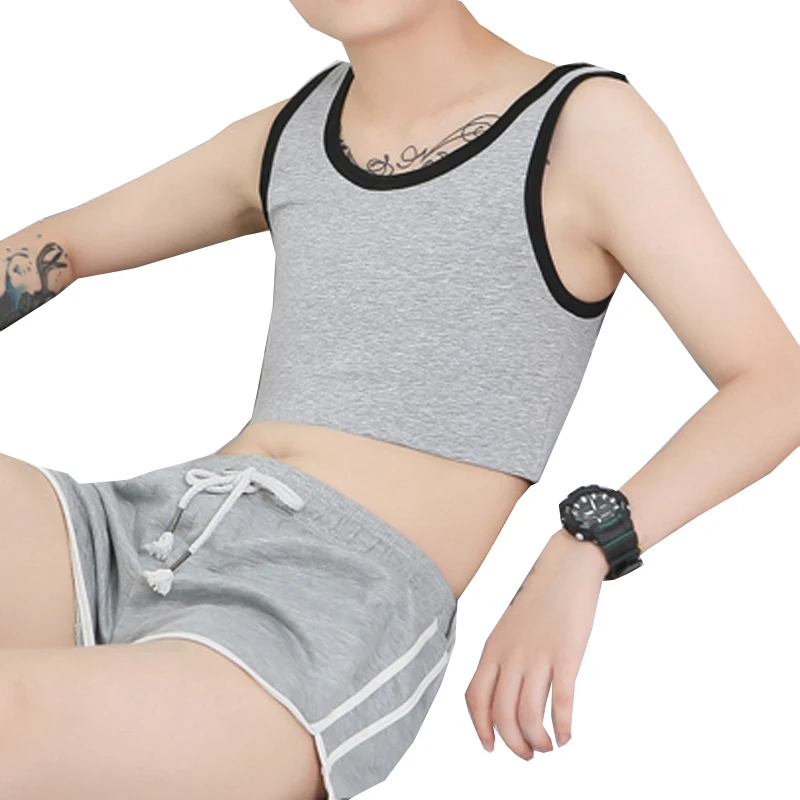 

HaleyChan Plus Size Cotton Strong Elastic Band Chest Binder for Women's Tomboy Trans Lesbian Transgender FTM Corset Top Crop Top