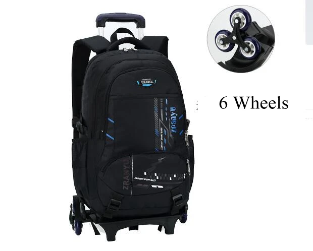 ZIRANYU kids School Rolling backpack Trolley bag  for teenagers Student school bag on wheels boy Wheeled backpack bag for school