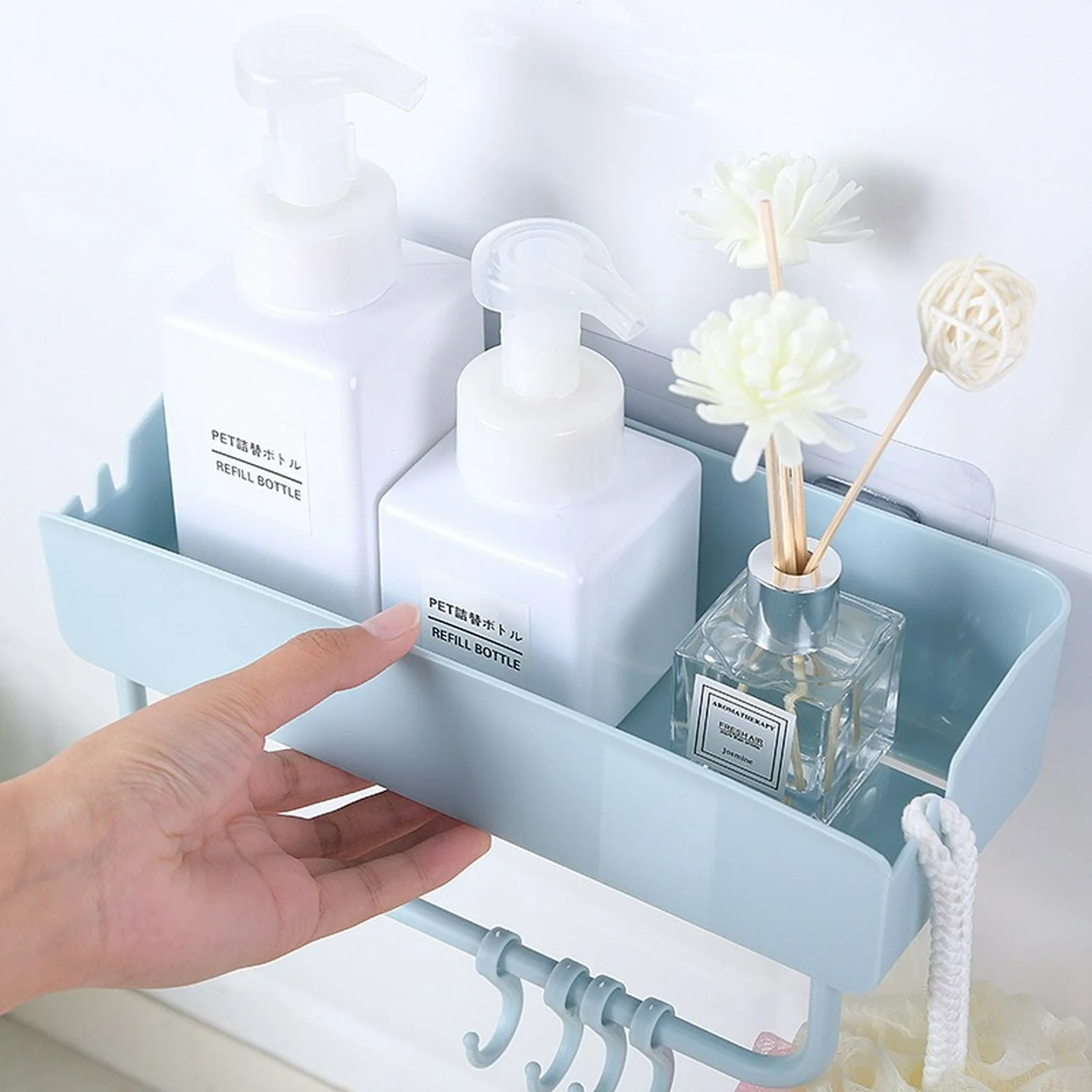 

Shelf toilet finishing punch-free wall hanging toilet supplies storage box finishing wash bathroom toilet wall