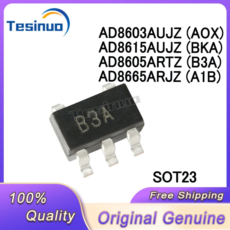 10/PCS New Original AD8603AUJZ AOX AD8615AUJZ BKA AD8605ARTZ B3A AD8665ARJZ A1B Operational amplifier chip  In Stock