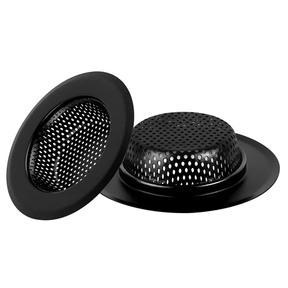 Practical Sink Strainers in Sleek Black Finish and Robust Stainless Steel Material at a Convenient Size of 11cm