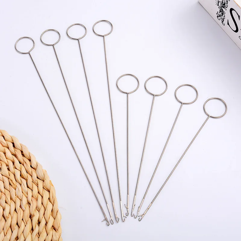 

1pcs Stainless Steel Sewing Loop Turner Hook for Turning Fabric Tubes Straps Belts Strips for Handmade DIY Home Sewing Tools