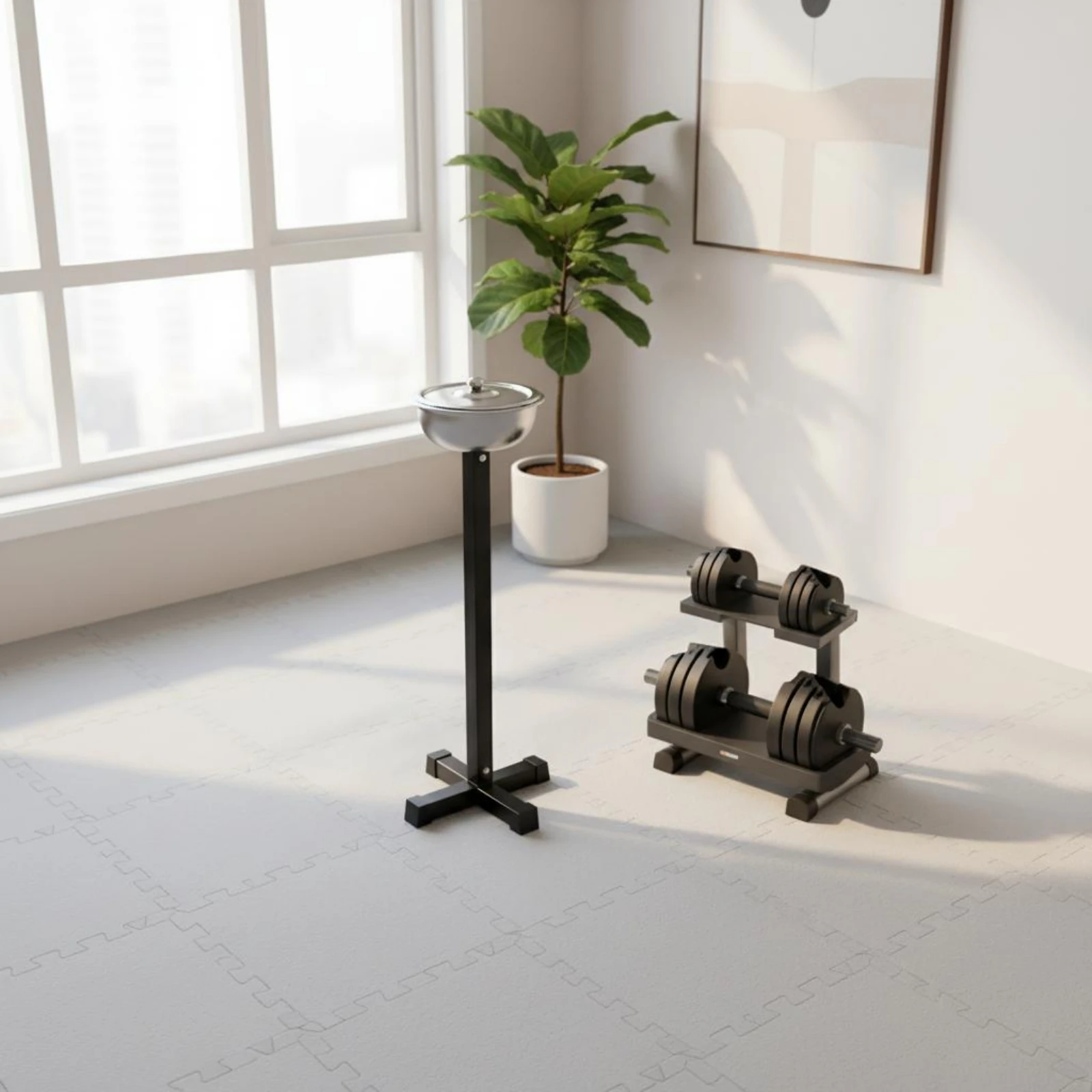 chalk-bowl-stand-sturdy-steel-gym-chalk-stand-sports-gear-portable-fitness-equipment-even-edges-for-powerlifters