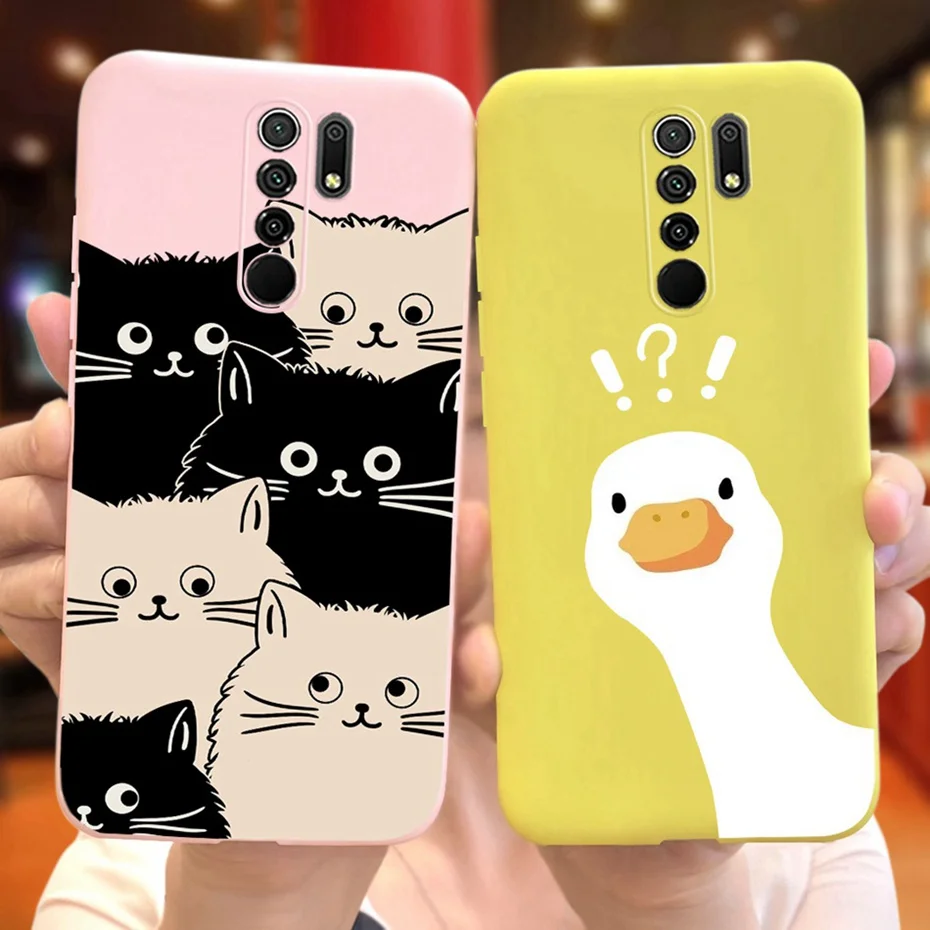 For Xiaomi Redmi 9 Cute Animal Cartoon Phone Case For Redmi 9 Prime Redmi9 China Version Candy Color Soft Silicon TPU Back Cover