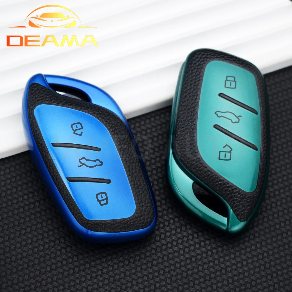 3 Buttons TPU Leather Fob Key Cover Case For MG 4 2023 Mg4 Ev MG HS GT ZS EV ZX MG5 MG6 for Roewe RX3 RX5 RX8 ERX5 I6 I5