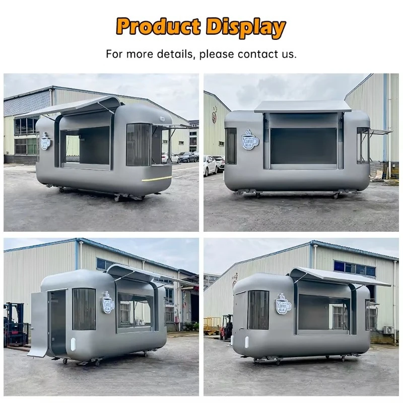 Chariot de vente de restauration rapide entièrement équipé, remorque de nourriture remorquable, voiture de nourriture Mobile en plein air, camion à café Mobile avec DOT CE