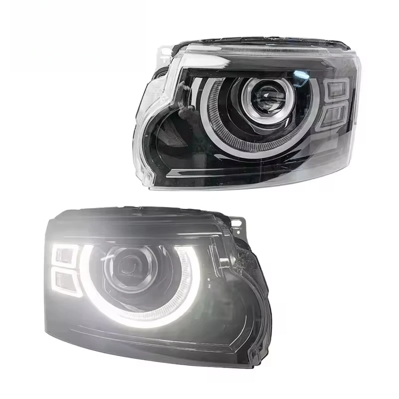 Auto for Land Rover Discovery 4 Headlight Assembly 10-17 Refit LED Daily Running Light Daytime Running Front Lamps Headlight