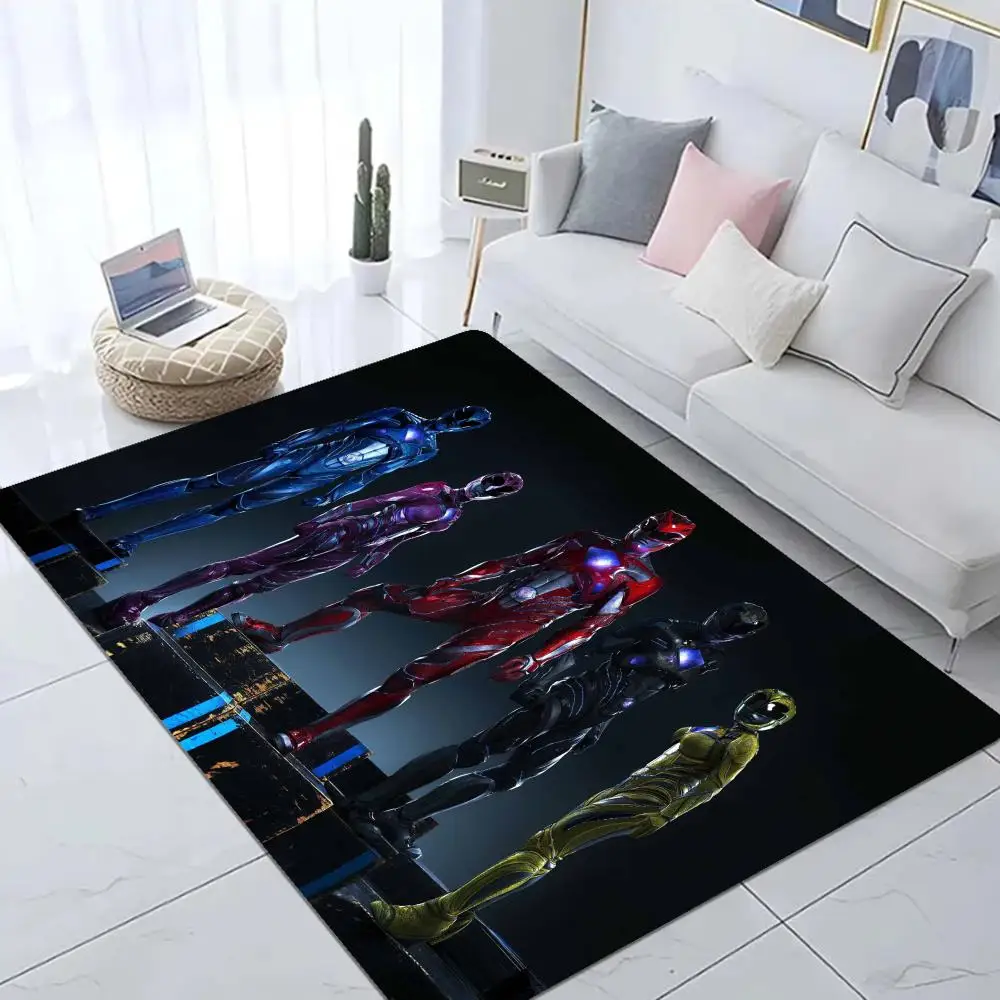 P-POWER-RANGERS Floor Mat Bathroom Mat Kids Room Bedroom Decoration Balcony Anti-Slip Doormat Living Room Welcome Rug