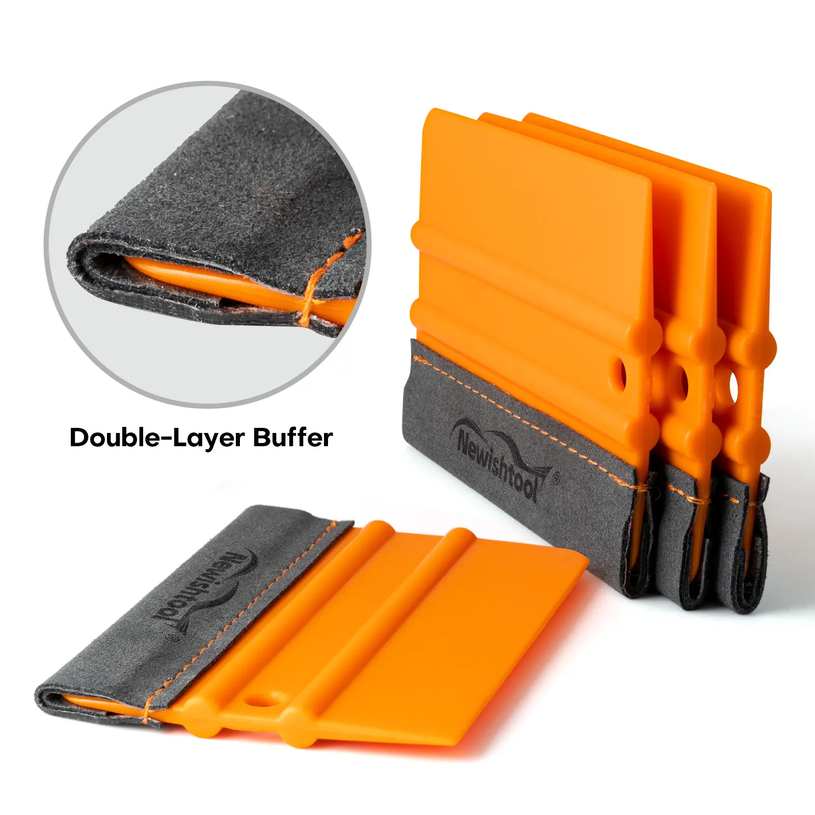 

FOSHIO Wrapping Sewing Edge Buffer Felt Squeegee Car Vinyl Film Install Tinting Tools Water Removal Cleaning No-Scratch Scraper