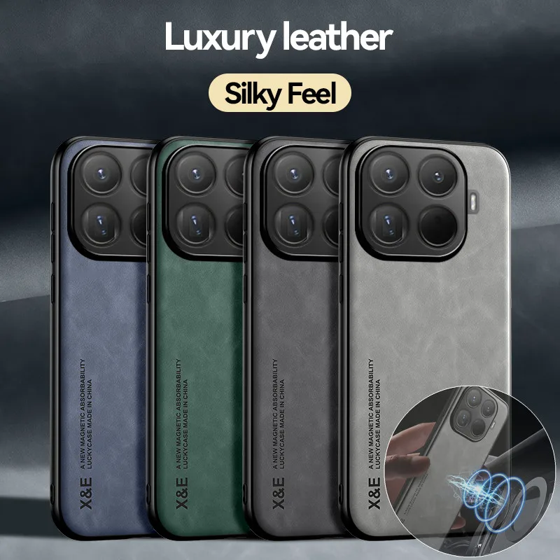 Magnetic Sheepskin Leather Case For Xiaomi 15T Pro 14T Pro 13T Pro 12T Pro 11T Pro 15Ultra 14Ultra 13Ultra Soft Shockproof Cover