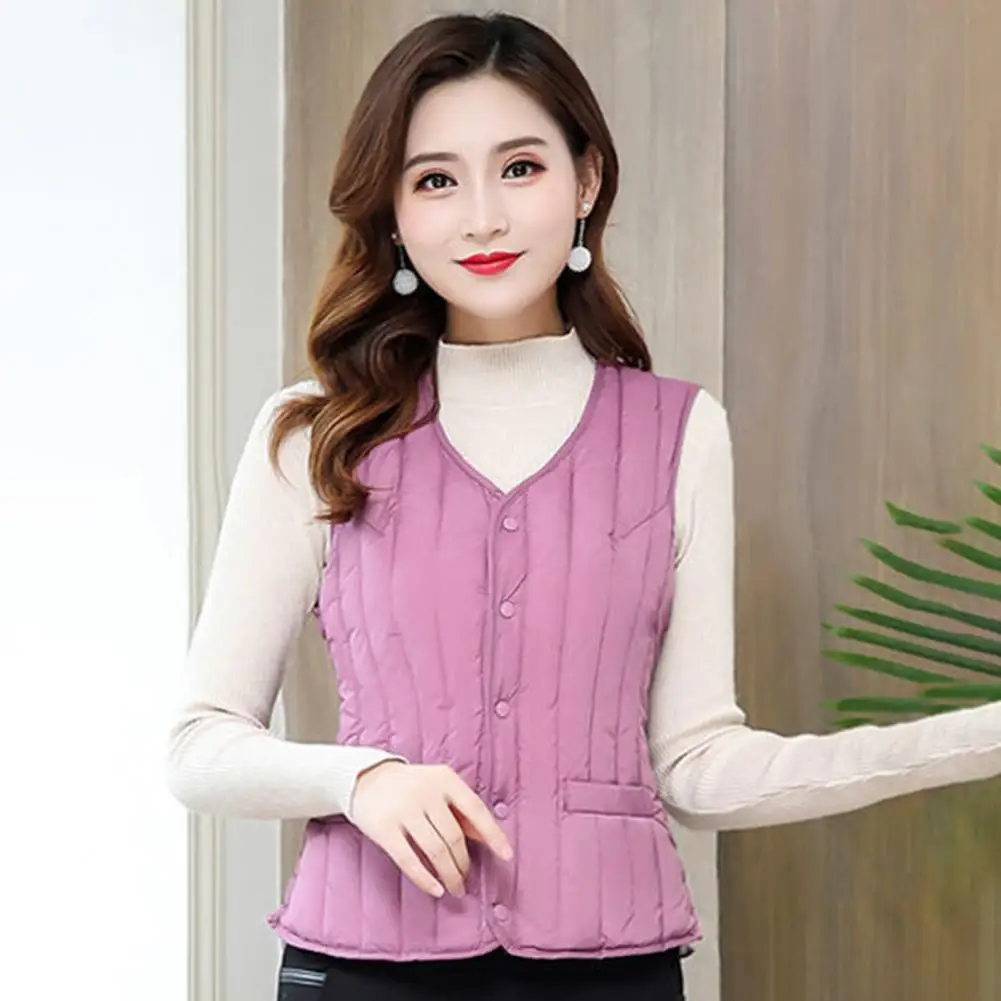 Perfect Fitting  Chic Sleeveless Fitted Undershirt Vest Cold Resistant Fleece Vest Thickened   for Winter