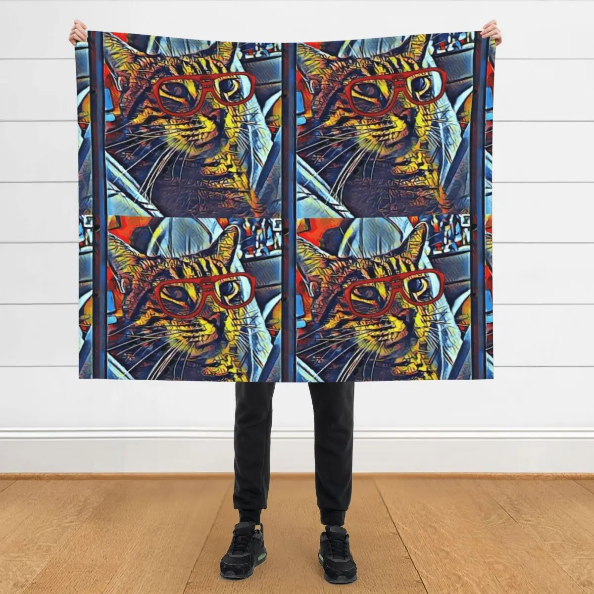 

Hipster Cat Throw Blanket Bed Fashionable heavy to sleep Luxury Blankets