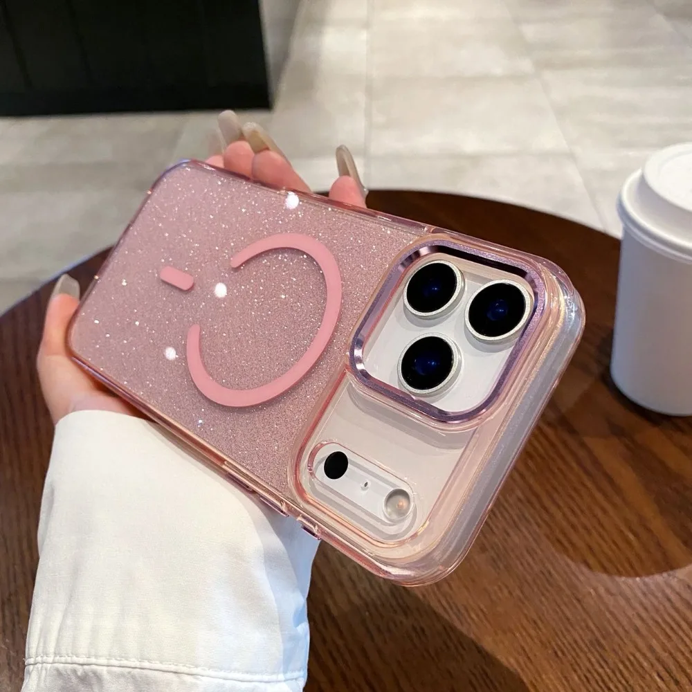 High Quality Anti yellowing Stardust Glitter TPU+PC Case For